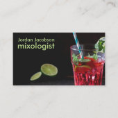 Red Cocktail Business Cards Visitenkarte (Vorderseite)