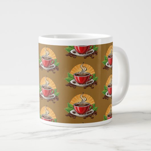 Red coffee cup Jumbo-Tasse (Vorderseite Rechts)