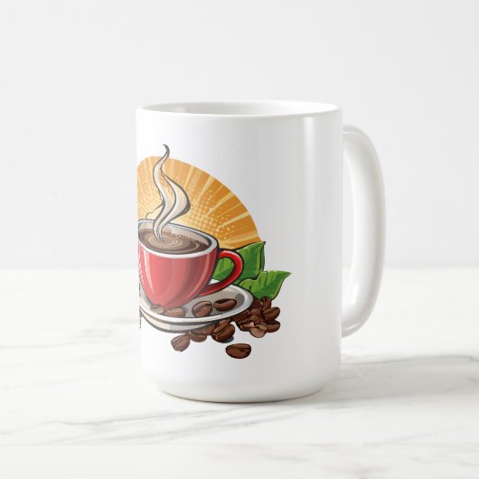 Red coffee cup kaffeetasse (VorderseiteRechts)