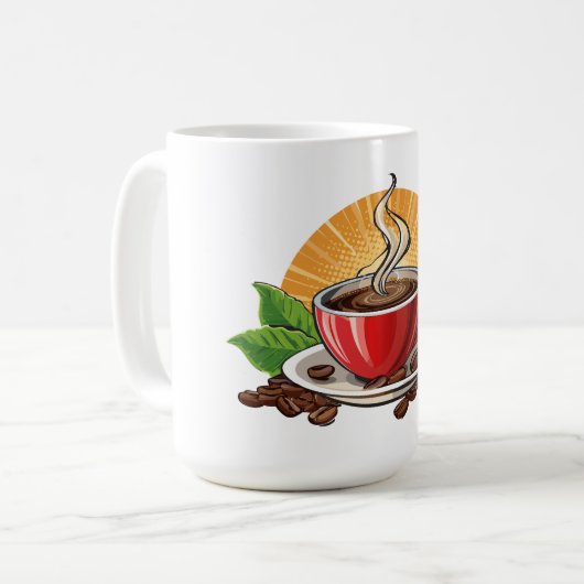 Red coffee cup kaffeetasse (Vorderseite Links)