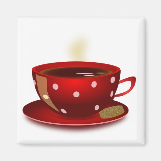 Red Coffee Cup Magnet (Vorne)