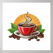 Red coffee cup poster (Vorne)