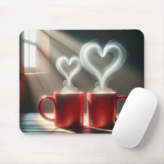 Red Coffee Mugs mit Dampftraden Mousepad (Mit Mouse)