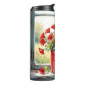Red Coffee Tin of Red Poppies Thermosbecher (Nach links gedreht)