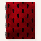 Red Coffins Gothic Sketch Notizblock (Vorderseite)