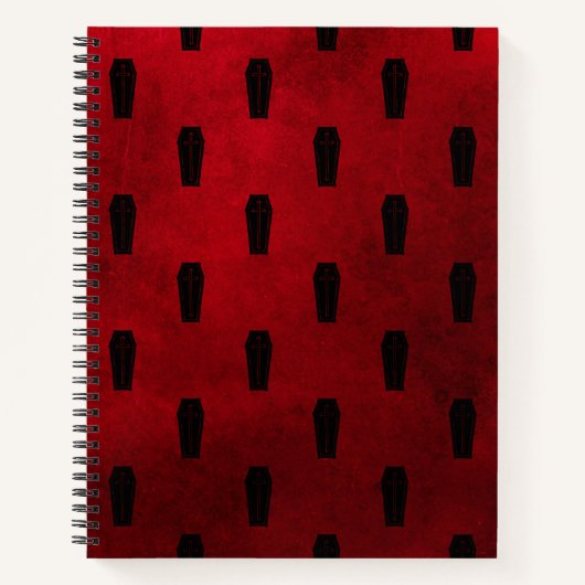 Red Coffins Gothic Sketch Notizblock (Vorderseite)