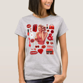 Red Collage T - Shirt