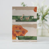 Red Collage von Afrikanischen Tieren Dankeskarte (Stehend Vorderseite)