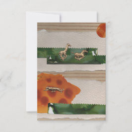 Red Collage von Afrikanischen Tieren Dankeskarte