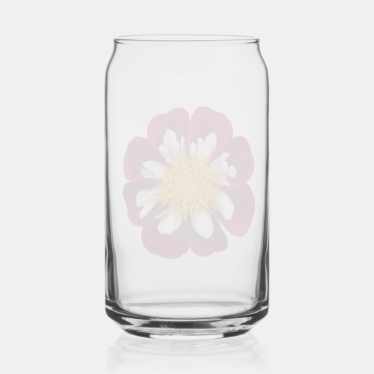 Red Collarette Dahlia Bloom Dosenglas (Rückseite)