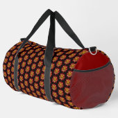 Red Collarette Dahlia Blumenmuster Duffle Bag (Rechte Ecke)