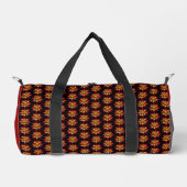 Red Collarette Dahlia Blumenmuster Duffle Bag (Vorderseite)
