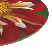 Red Collarette Dahlia Floral Schneidebrett (Ecke)