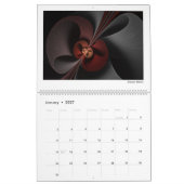 Red Collection Abstrakte Fraktale 2026 Kalender (Jan 2027)
