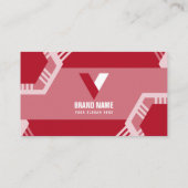 Red Collor Elegante Business Card Visitenkarte (Rückseite)