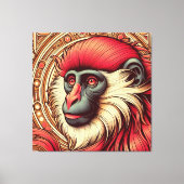 RED COLOBUS MONKEY FRAME ART LEINWANDDRUCK (Vorderseite)