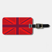 Red Color Background British Union Jack Gepäckanhänger (Vorderseite horizontal)