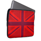Red Color Background British Union Jack Laptopschutzhülle (Vorne Rechts)