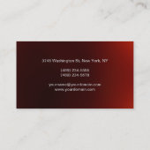 Red Color Makeup Artist Script Business Card Visitenkarte (Rückseite)