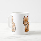 Red Color Persian Cat Niedlich Cartoon Illustratio Kaffeetasse (Vorderseite Links)