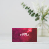 Red Color Watercolor Business Card Visitenkarte (Stehend Vorderseite)