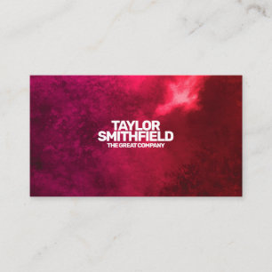 Red Color Watercolor Business Card Visitenkarte