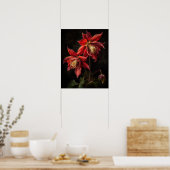 Red Columbine Blumen Art Print Poster (Küche)