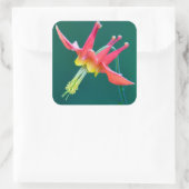 Red Columbine Quadratischer Aufkleber (Tasche)