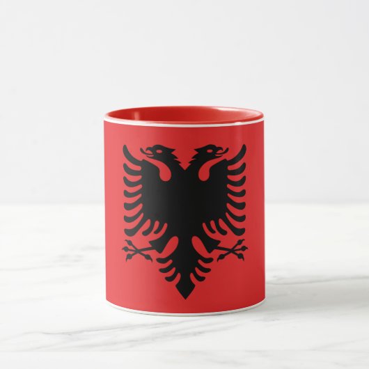 Red Combo Mug with flag of Albania Tasse (Zentrum)