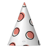Red Comic Dots Party Hat Partyhütchen (Links)