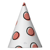 Red Comic Dots Party Hat Partyhütchen (Rechts)