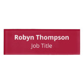 Red Company Mitarbeiter Nametag Magnetic HD Acryli Namenschild (Vorderseite)