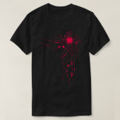 Red Computer CPU Core Herz Geek T-Shirt (Design vorne)