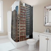 RED CONCRETE HIGH-RISE-GEBÄUDE DUSCHVORHANG (Beispiel)