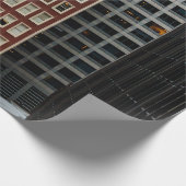 RED CONCRETE HIGH-RISE-GEBÄUDE GESCHENKPAPIER (Ecke)