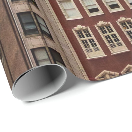 RED CONCRETE HIGH-RISE-GEBÄUDE GESCHENKPAPIER (Rolleneckpunkt)