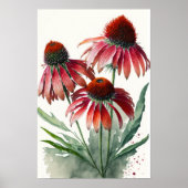 Red Conefwers Art Print Poster (Vorne)