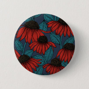 Red Conefwers Button