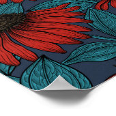 Red Conefwers Poster (Ecke)