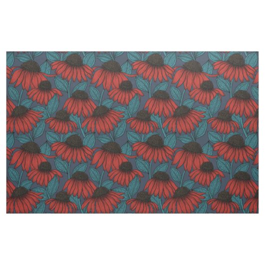 Red Conefwers Stoff (Fat Quarter (45,7 x 55,9 cm))