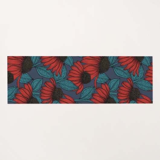 Red Conefwers Yogamatte (Rückseite (Horizontal))