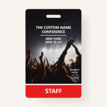 Red Conference Staff Access Pass QR Code