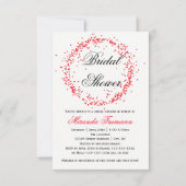 Red Confetti - 3x5 Bridal Dusche Einladung (Vorderseite)