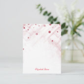 Red Confetti Glitzer Dots Einladungs Stationery Einladung (Stehend Vorderseite)