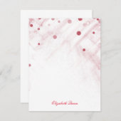 Red Confetti Glitzer Dots Einladungs Stationery Einladung (Vorne/Hinten)