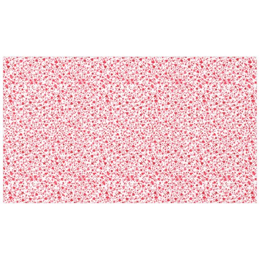 Red Confetti Hearts Pattern Tischdecke (Vorderseite (Horizontal))
