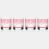 Red Confetti Hearts Personalisiert Valentine Whiskyglas (Links)