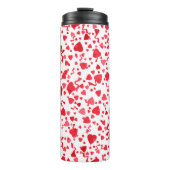 Red Confetti Hearts Thermosbecher (Vorderseite)