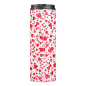 Red Confetti Hearts Thermosbecher (Rückseite)