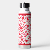 Red Confetti Hearts Trinkflasche (Links)